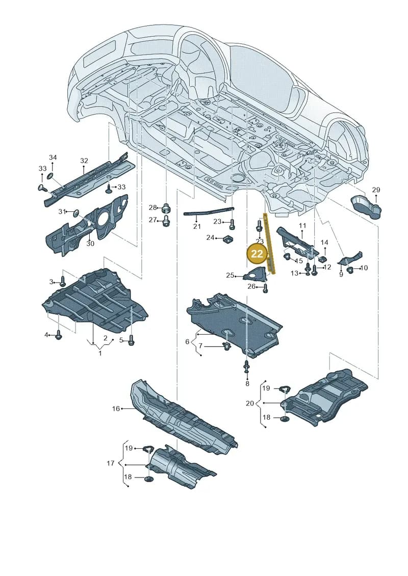 8S7806493B — Audi TT RS (2016-2023) diagram 898825100, position 22