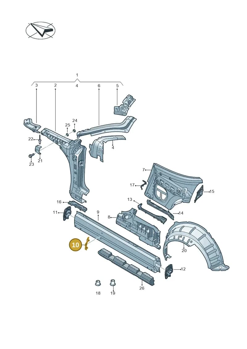 8S7809026 — Audi TT RS (2016-2023) diagram 850809100, position 10