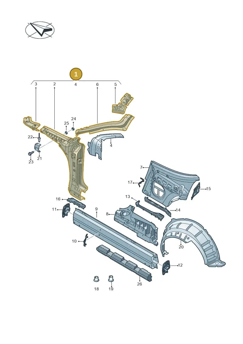 8S7809202 — Audi TT RS (2016-2023) diagram 850809100, position 1