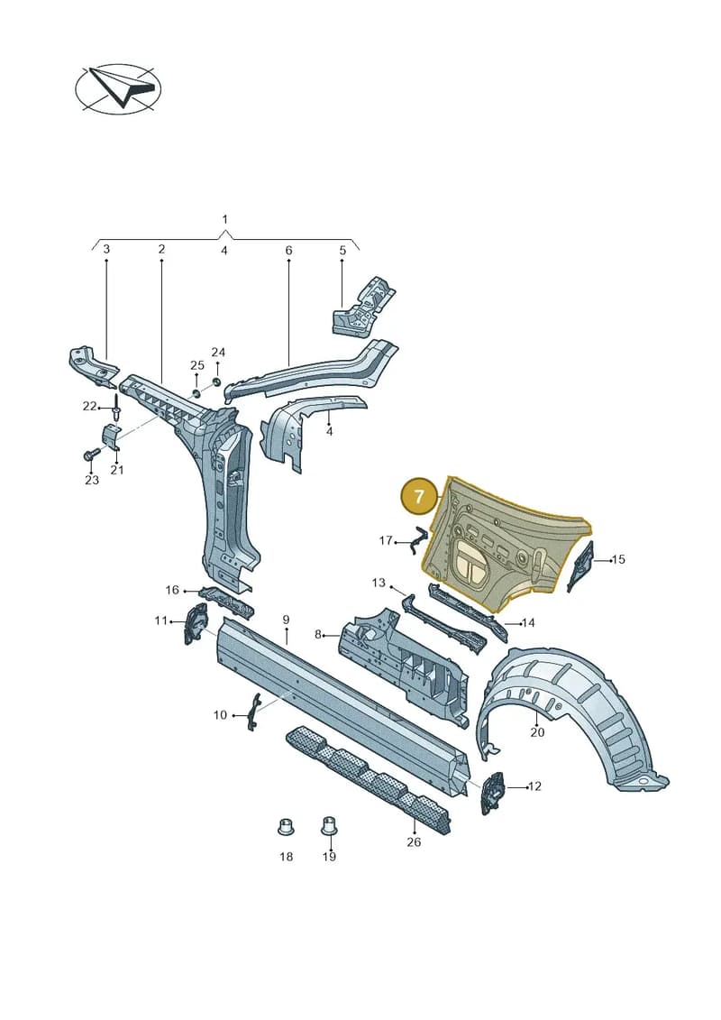 8S7809223 — Audi TT RS (2016-2023) diagram 850809100, position 7