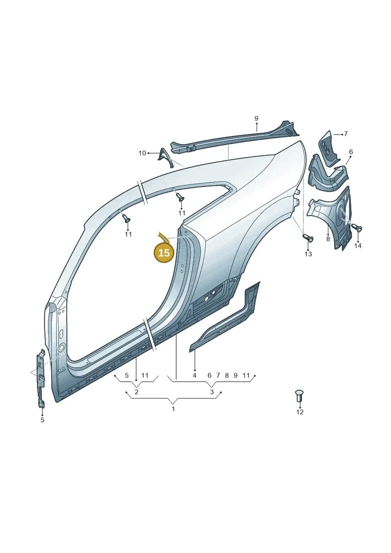 8S7809388 — Audi TT RS (2016-2023) diagram 850809500, position 15
