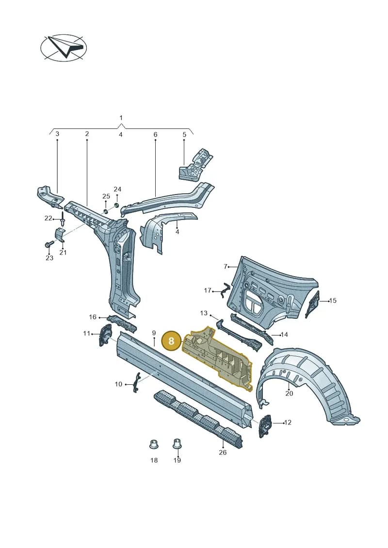 8S7809447A — Audi TT RS (2016-2023) diagram 850809100, position 8