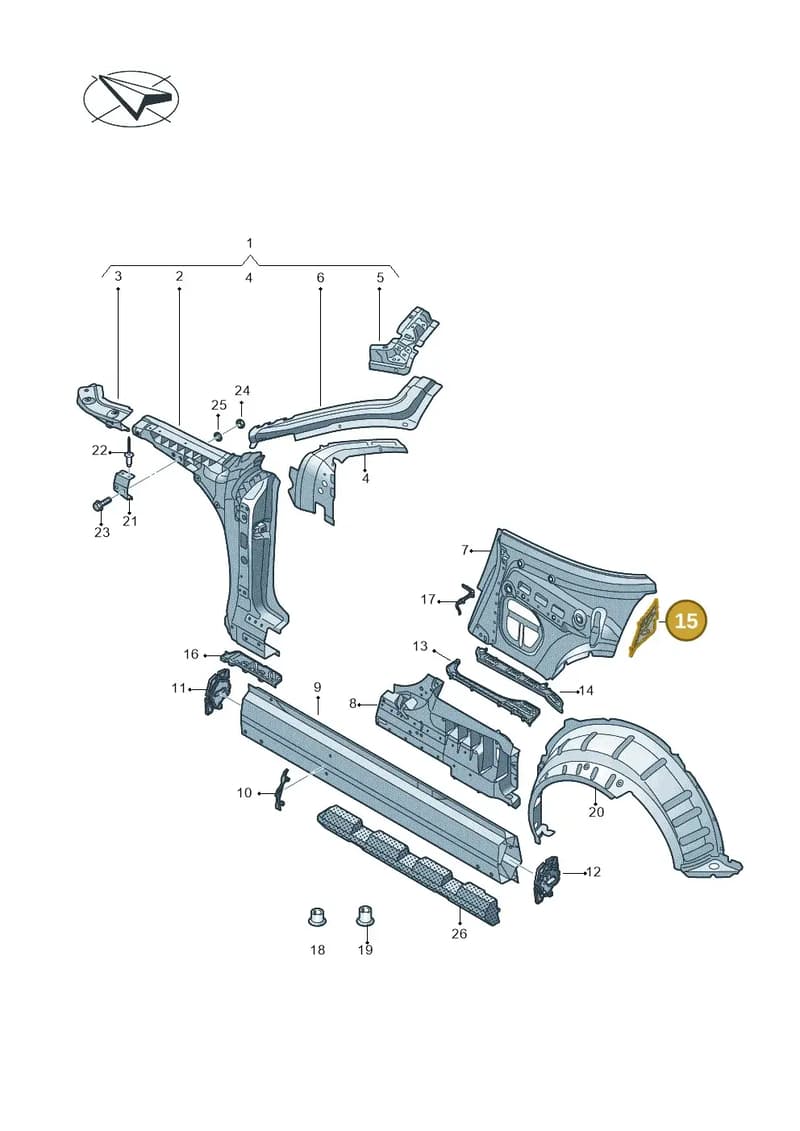 8S7809648 — Audi TT RS (2016-2023) diagram 850809100, position 15