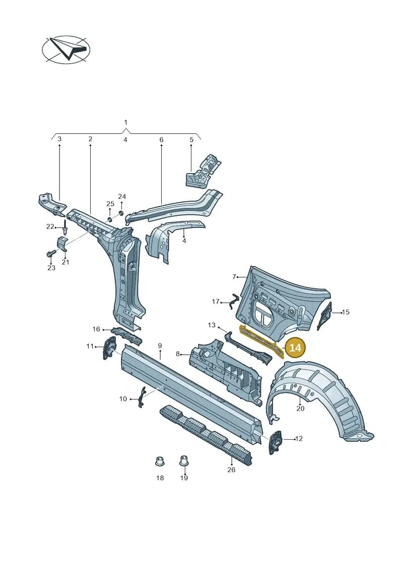8S7809698 — Audi TT RS (2016-2023) diagram 850809100, position 14