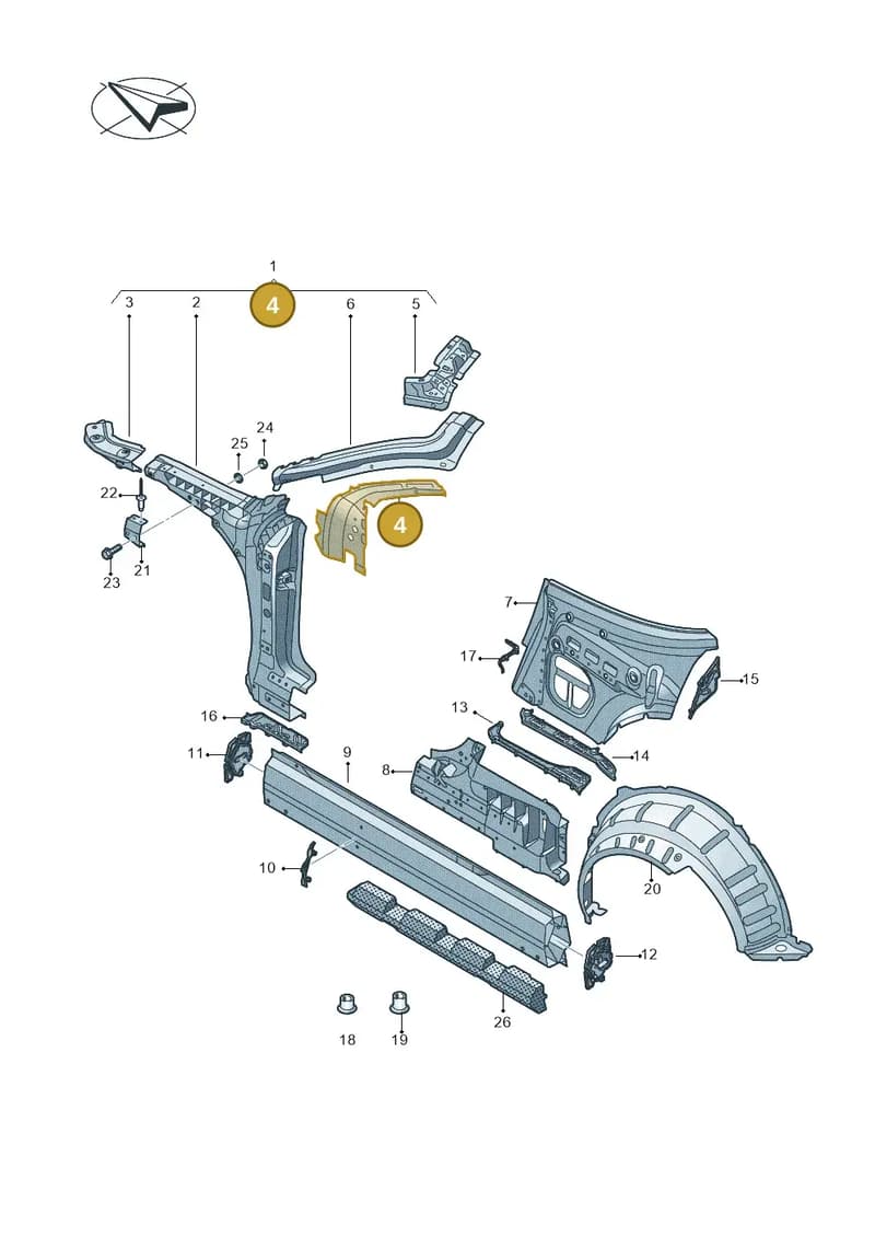 8S7810180B — Audi TT RS (2016-2023) diagram 850809100, position 4