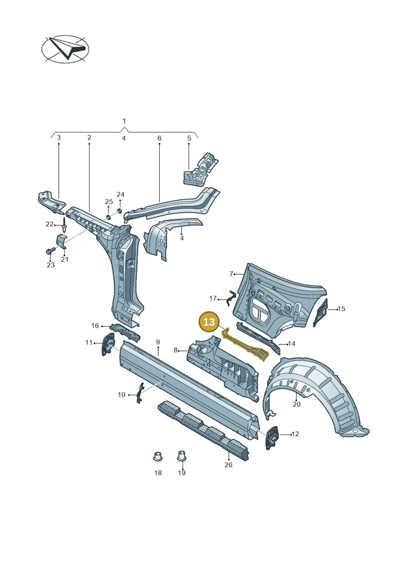 8S7810262 — Audi TT RS (2016-2023) diagram 850809100, position 13