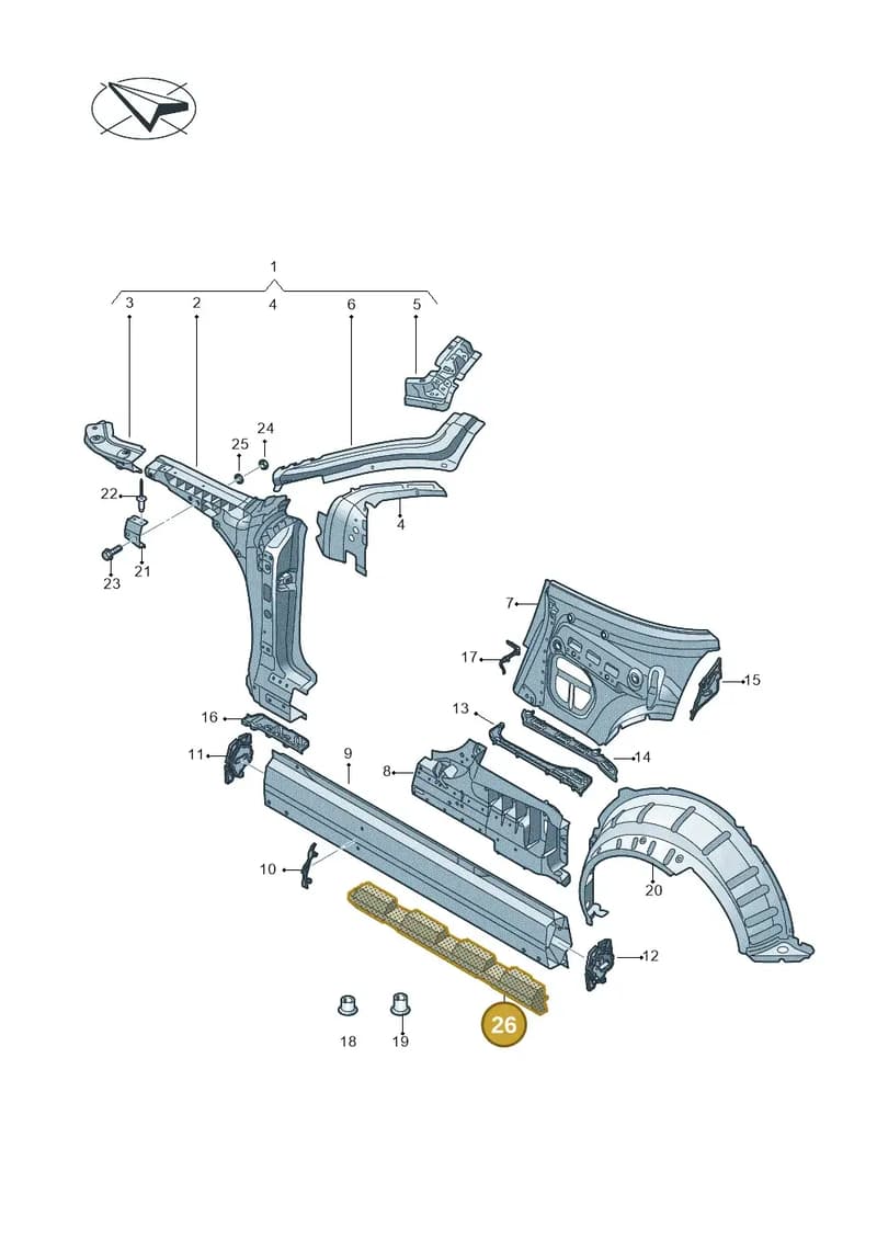 8S7810525B — Audi TT RS (2016-2023) diagram 850809100, position 26