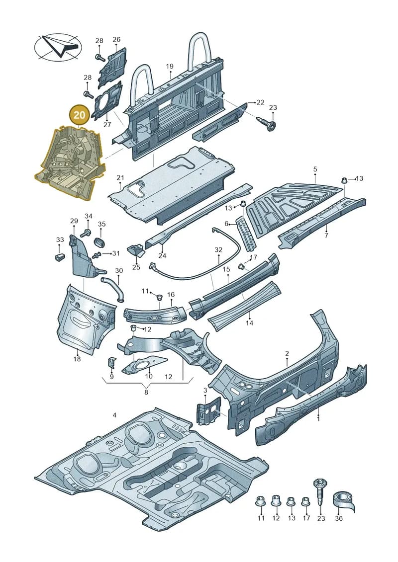8S7810991 — Audi TT RS (2016-2023) diagram 850813100, position 20