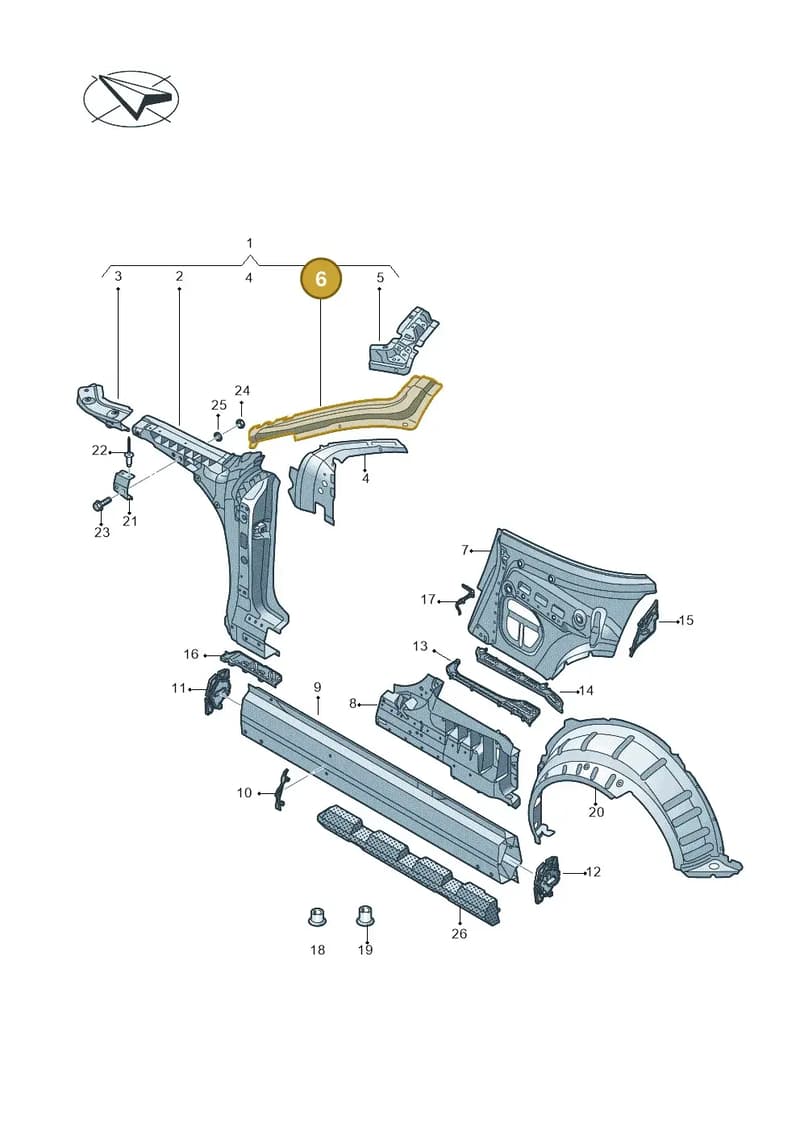 8S7817367 — Audi TT RS (2016-2023) diagram 850809100, position 6