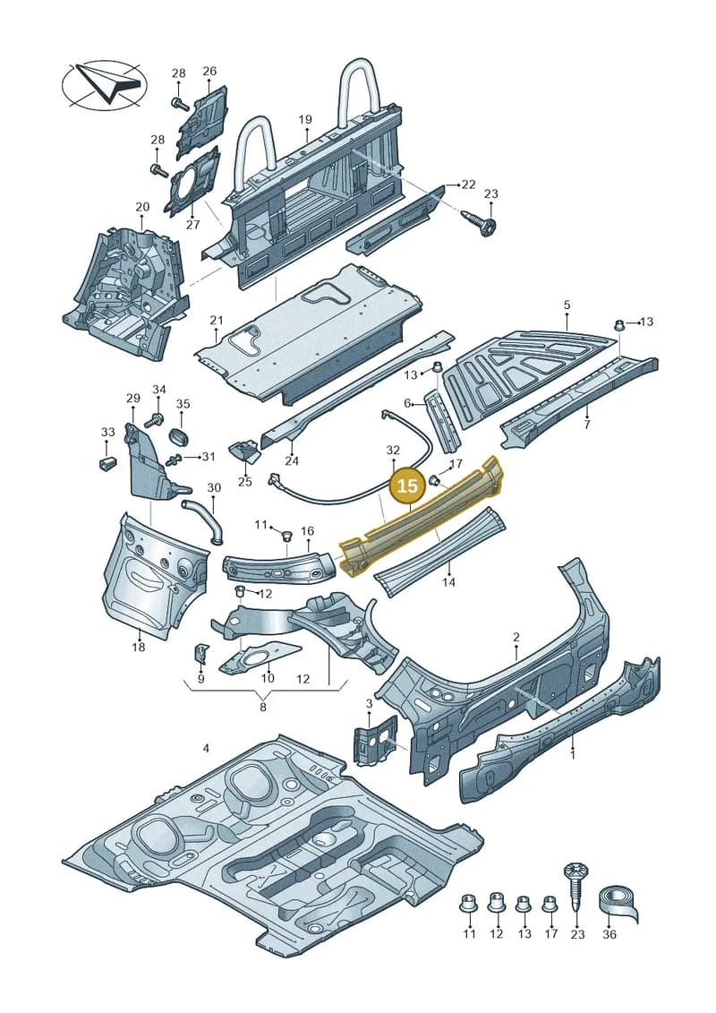 8S7817983 — Audi TT RS (2016-2023) diagram 850813100, position 15