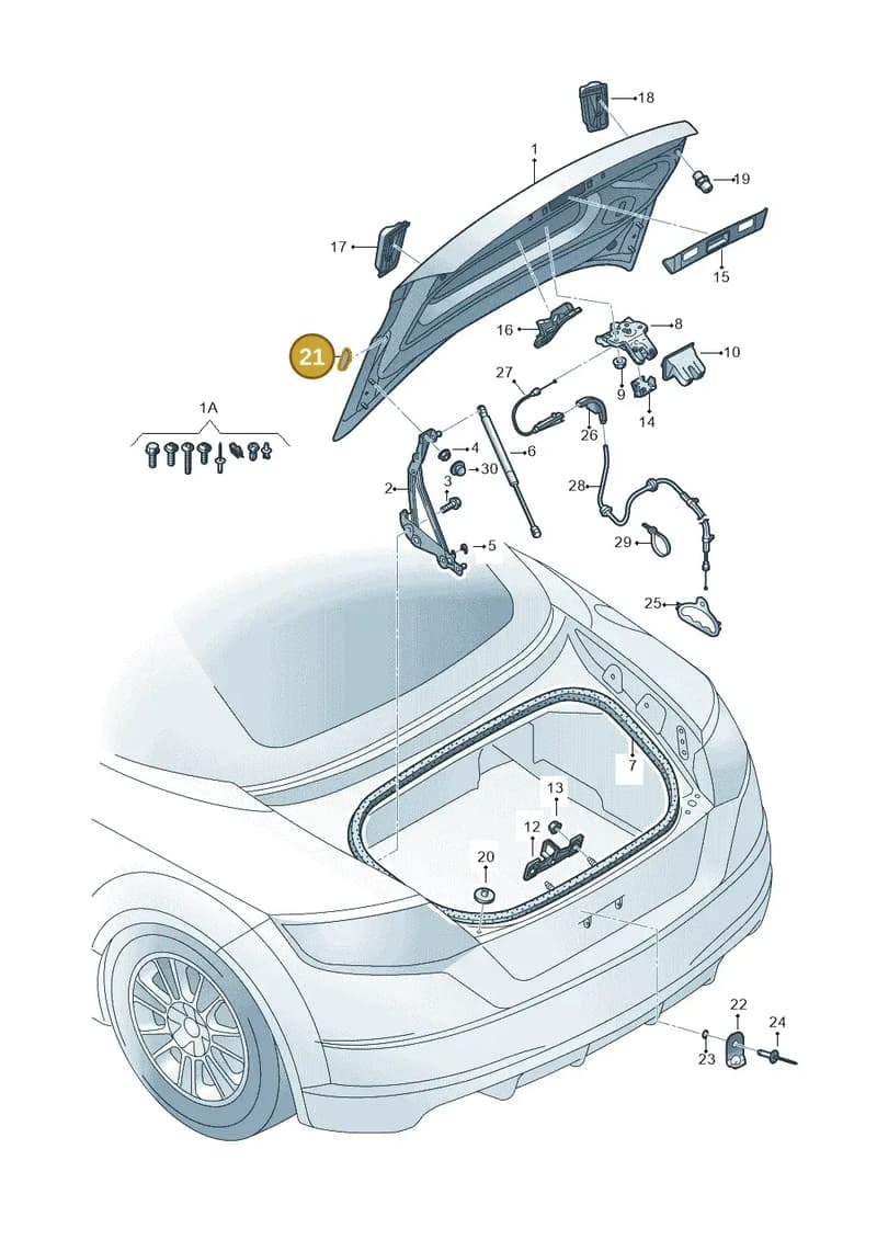 8S7827373 — Audi TT RS (2016-2023) diagram 850827100, position 21