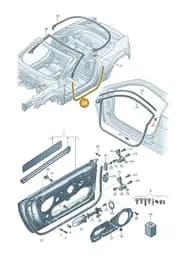 8S7831707 Audi Door Seal Inner