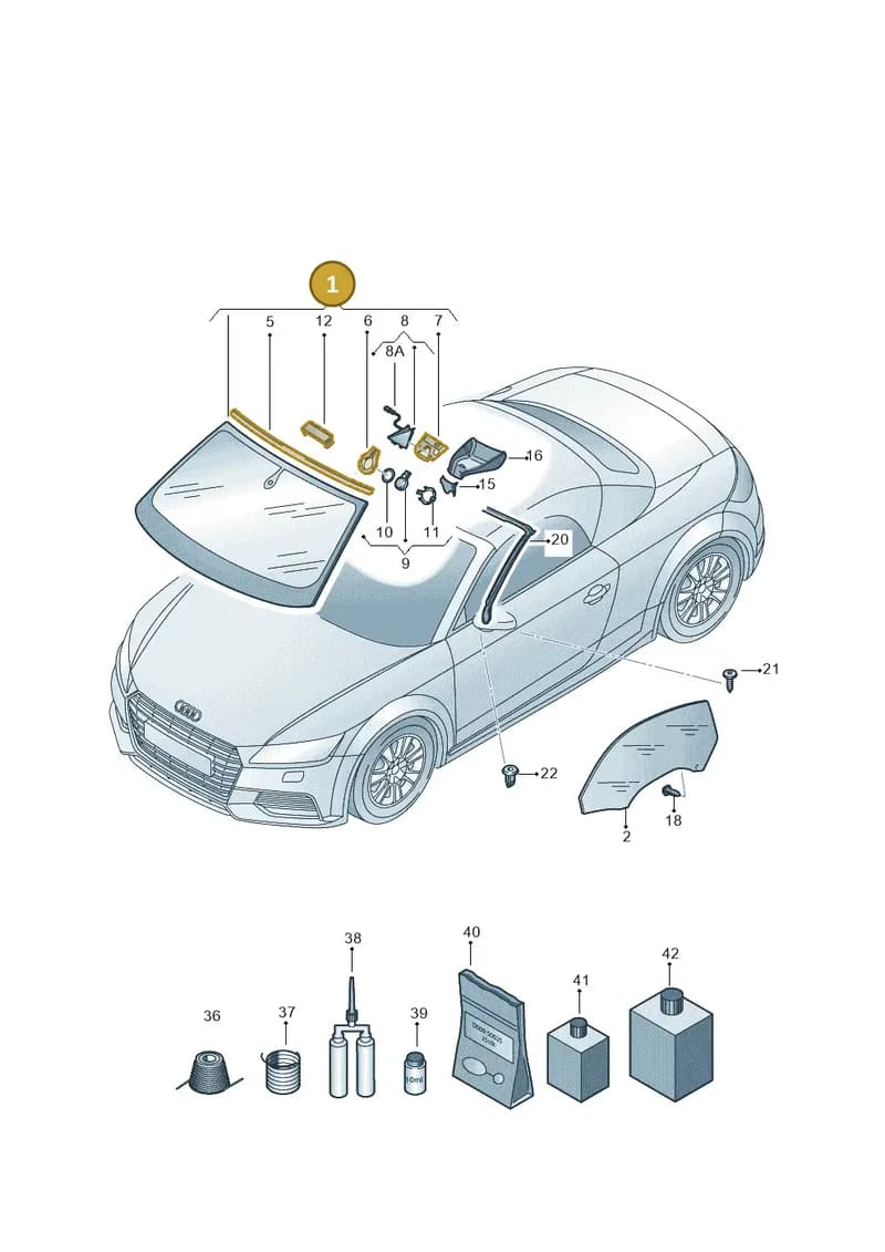 8S7845099NNVB — Audi TT RS (2016-2023) diagram 850845100, position 1