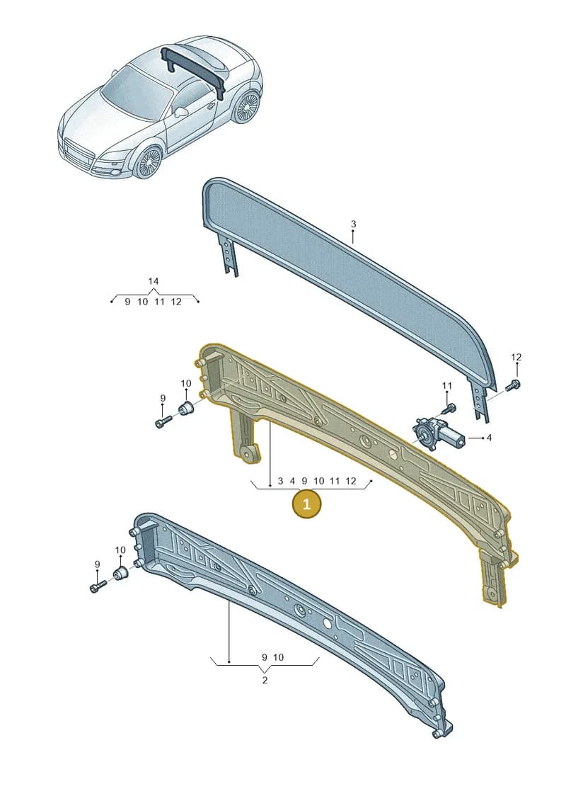 8S7862951B — Audi TT RS (2016-2023) diagram 850862300, position 1