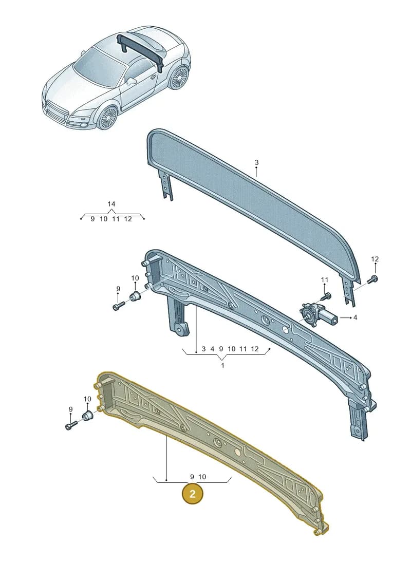 8S7862951C — Audi TT RS (2016-2023) diagram 850862300, position 2