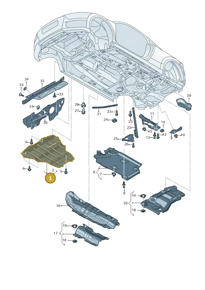 8S7863822F — Audi TT RS (2016-2023) diagram 898825100, position 1