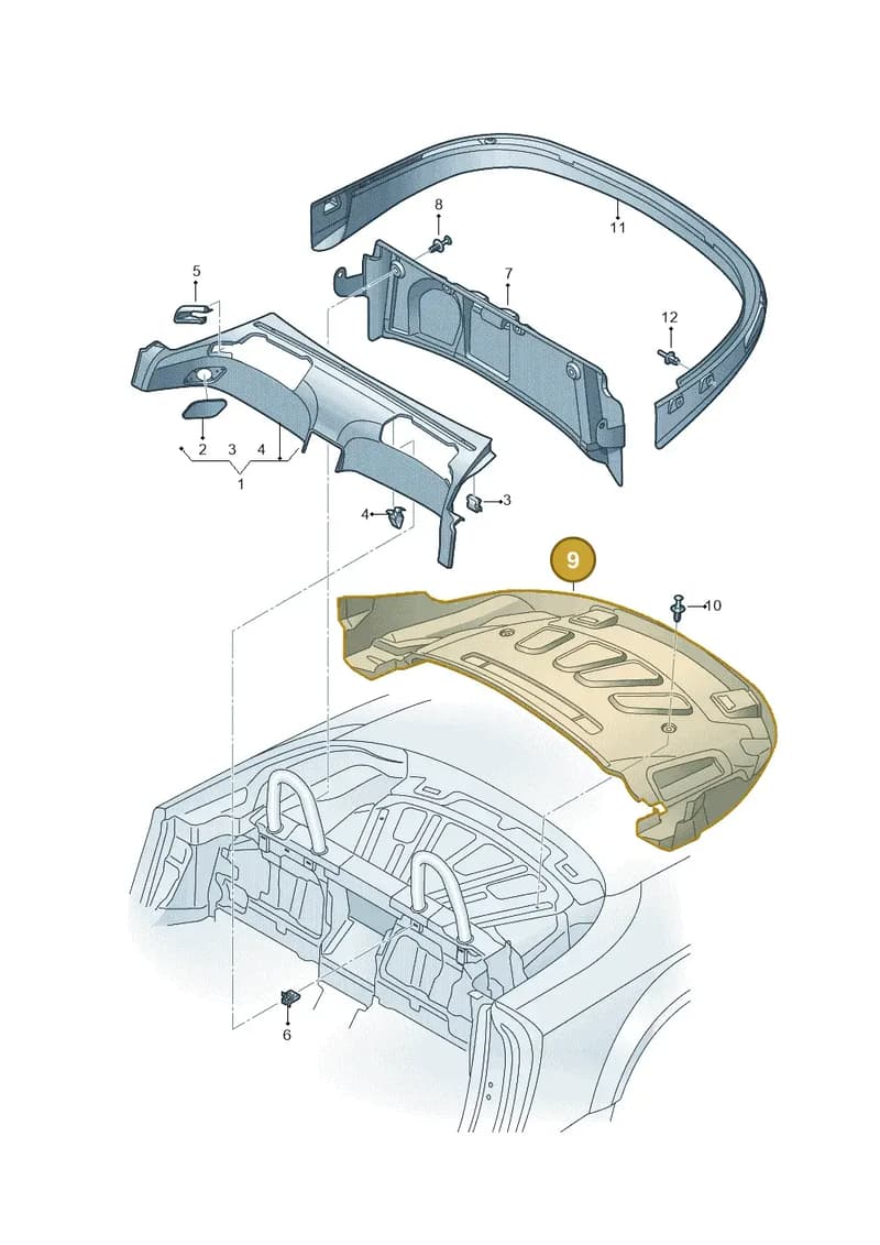 8S7864399CCA9 — Audi TT RS (2016-2023) diagram 850863700, position 9