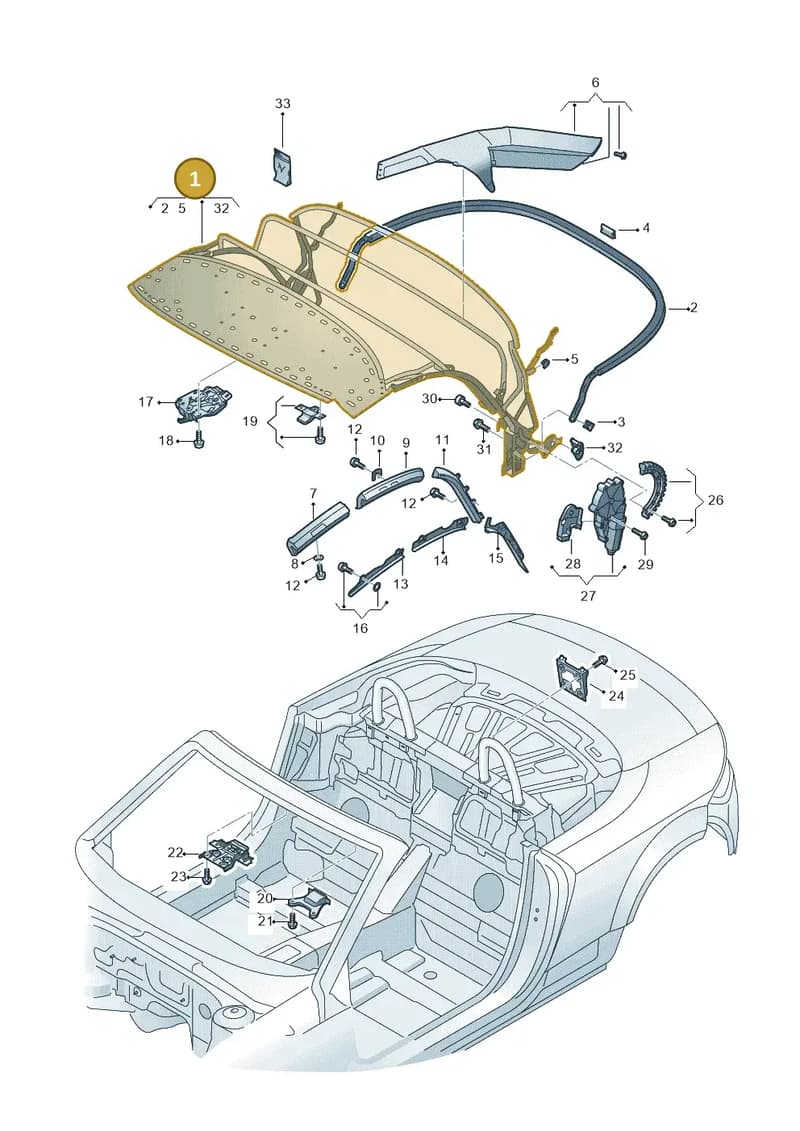 8S7871025 — Audi TT RS (2016-2023) diagram 850871100, position 1