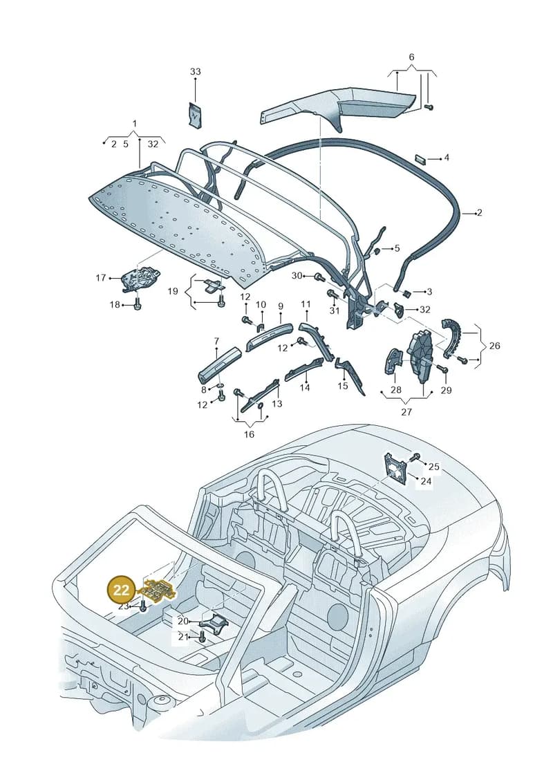8S7871255A — Audi TT RS (2016-2023) diagram 850871100, position 22