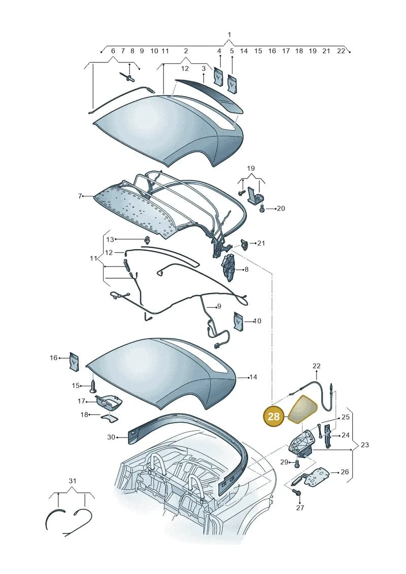 8S787125824A — Audi TT RS (2016-2023) diagram 850871000, position 28