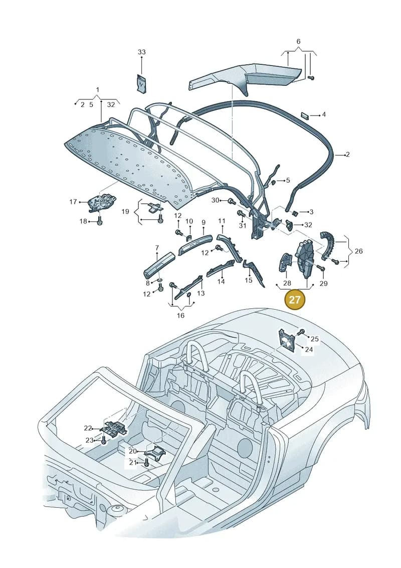 8S7871601 — Audi TT RS (2016-2023) diagram 850871100, position 27