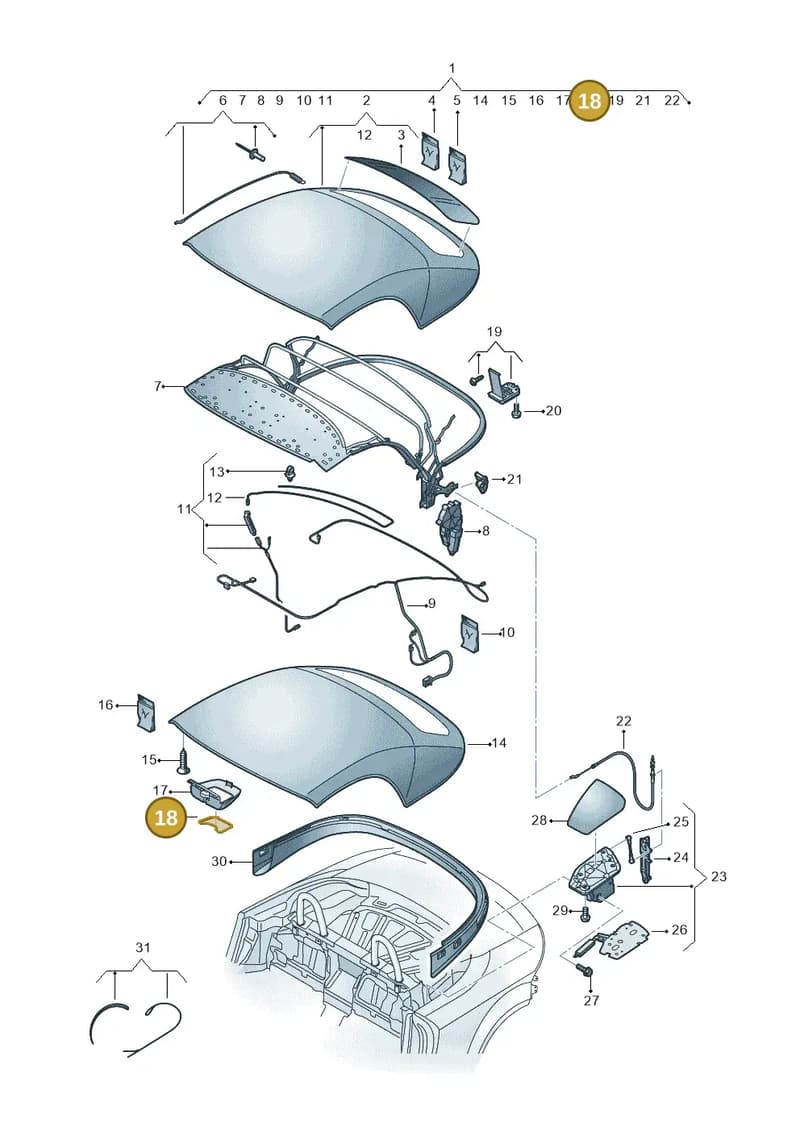 8S7871727 — Audi TT RS (2016-2023) diagram 850871000, position 18