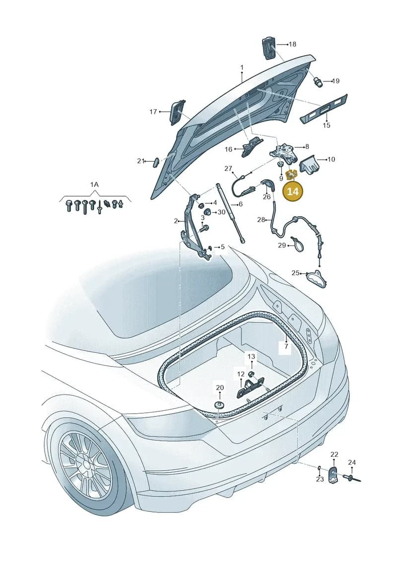 8S7880253 — Audi TT RS (2016-2023) diagram 850827100, position 14