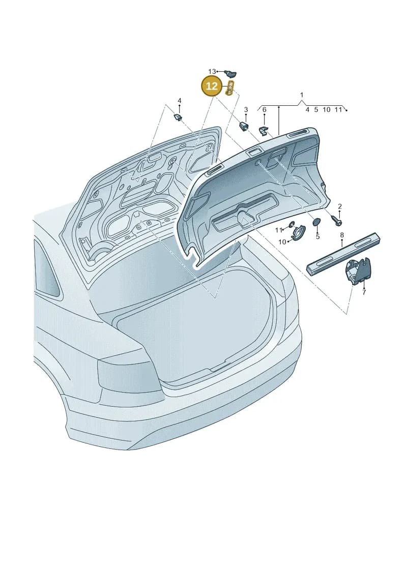 8S7880715 — Audi A5 Cabriolet (2016-2025) diagram 848867900, position 12