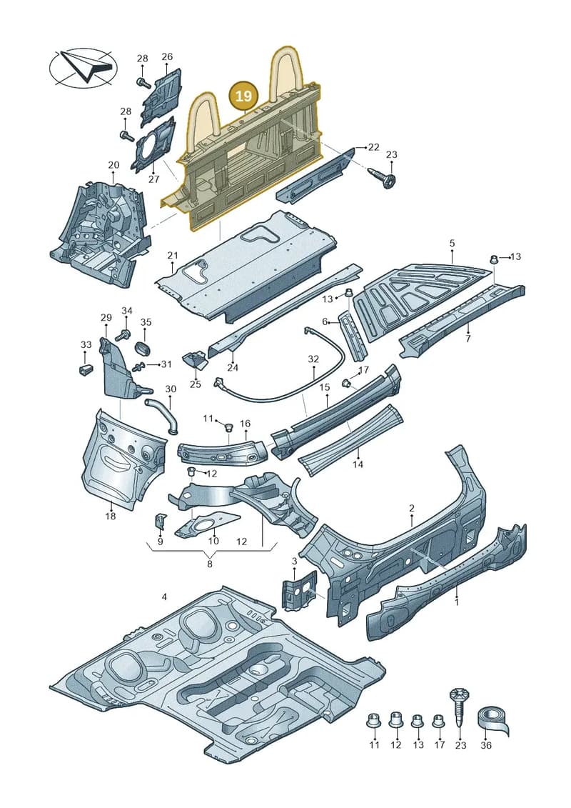 8S7881163 — Audi TT RS (2016-2023) diagram 850813100, position 19