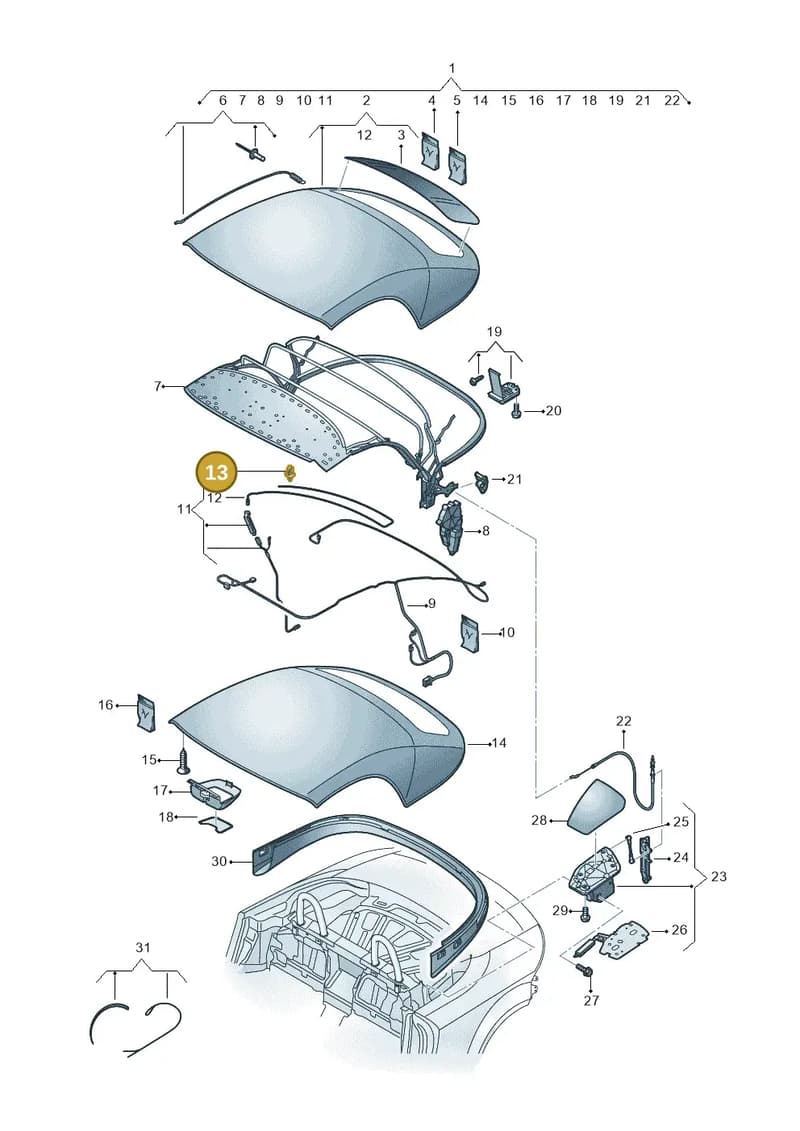 8S7898022 — Audi TT RS (2016-2023) diagram 850871000, position 13