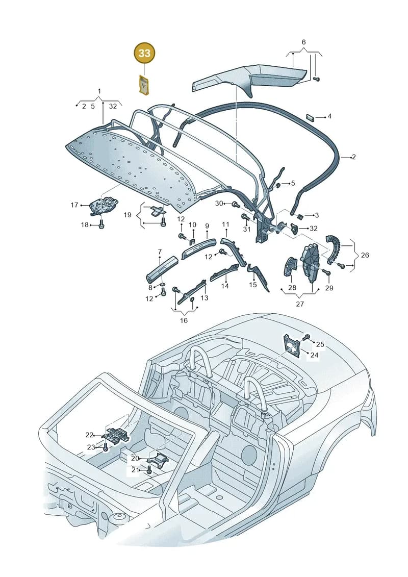 8S7898025 — Audi TT RS (2016-2023) diagram 850871100, position 33