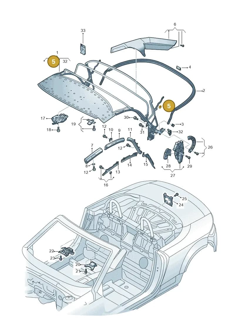 8S7898035 — Audi TT RS (2016-2023) diagram 850871100, position 5