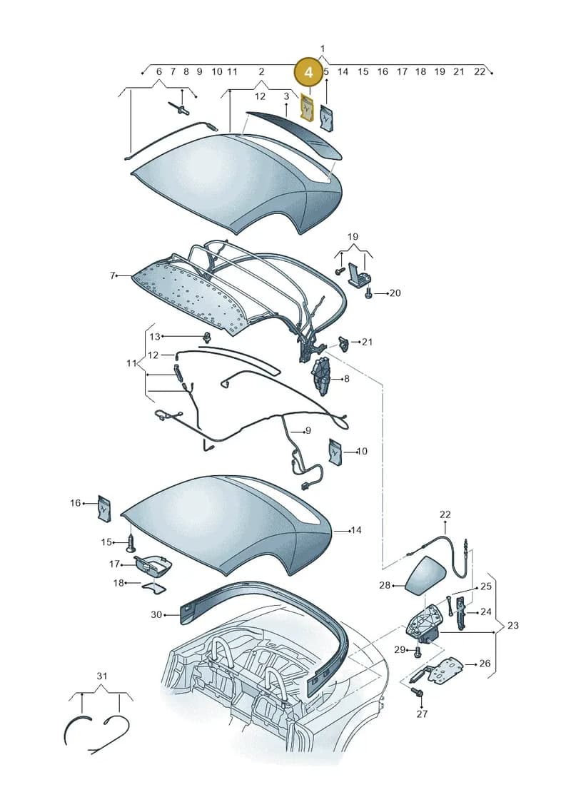 8S7898107 — Audi TT RS (2016-2023) diagram 850871000, position 4