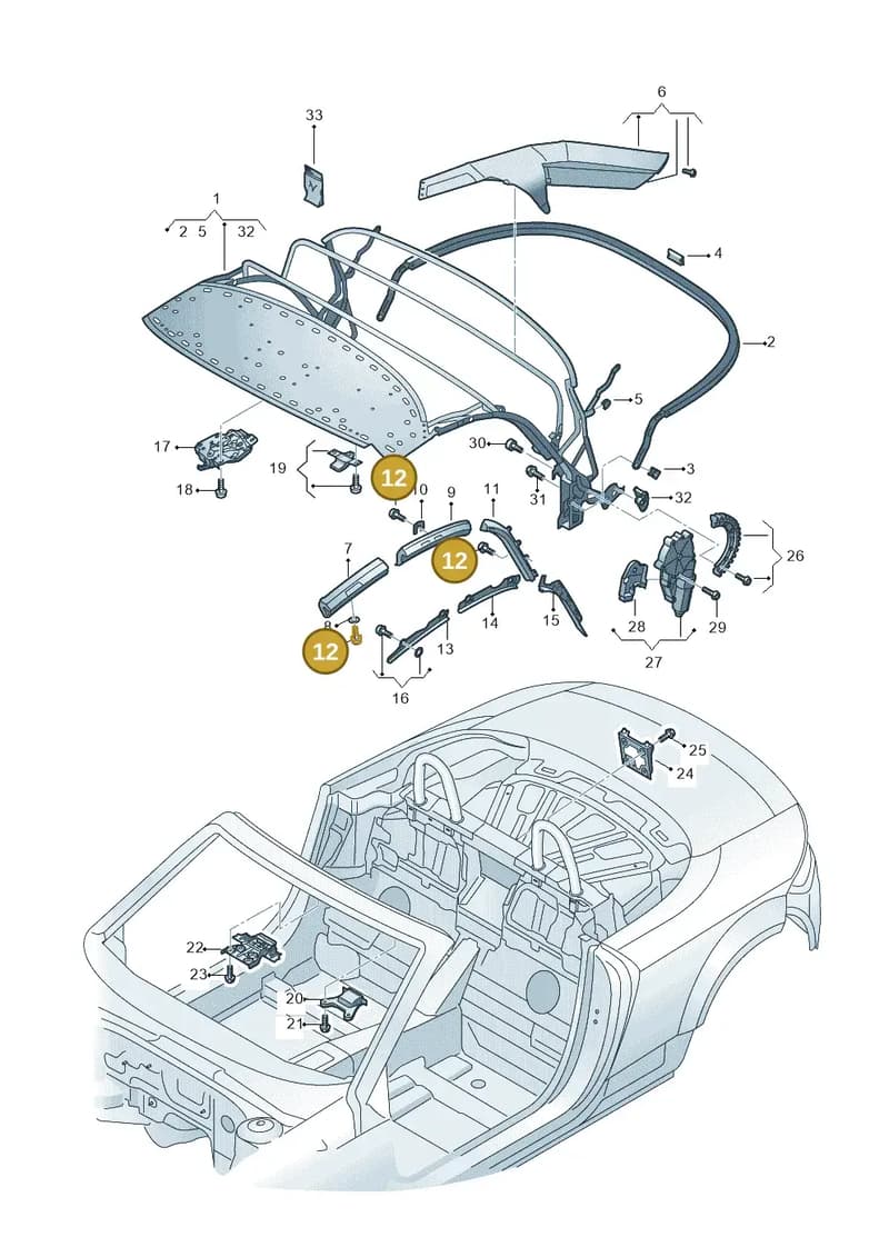 8S7898244 — Audi TT RS (2016-2023) diagram 850871100, position 12