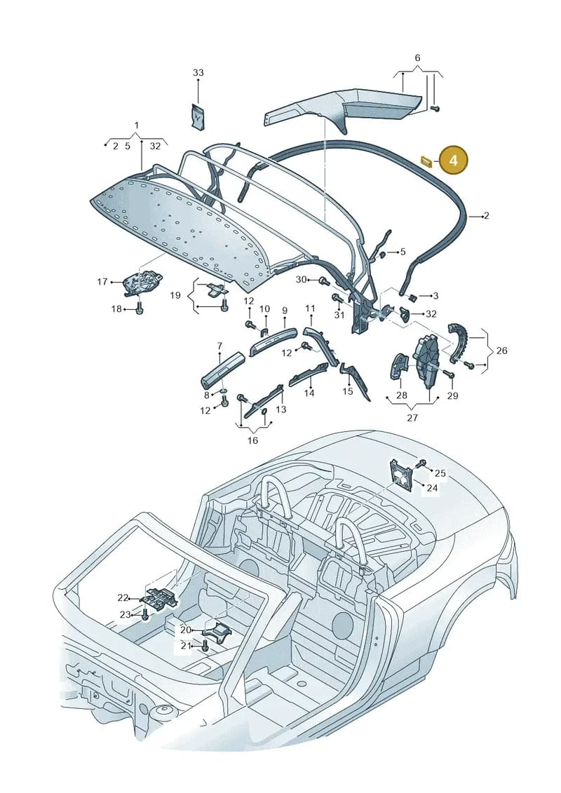 8S7898246 — Audi TT RS (2016-2023) diagram 850871100, position 4