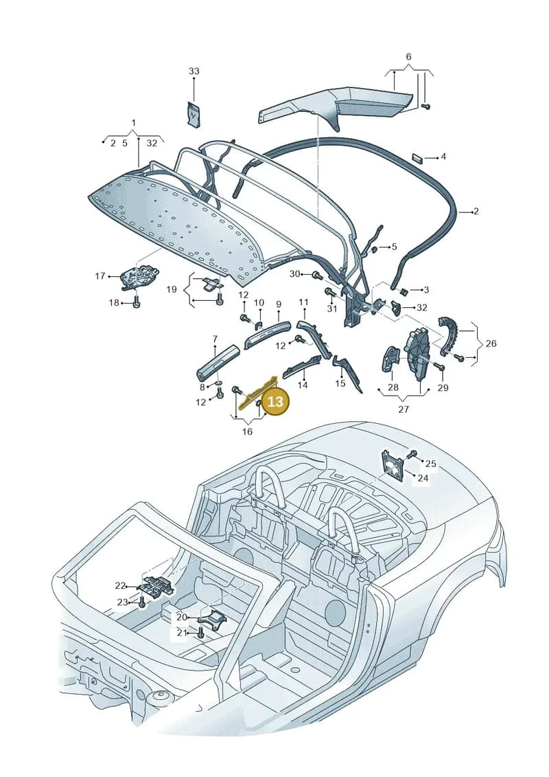 8S7898405 — Audi TT RS (2016-2023) diagram 850871100, position 13