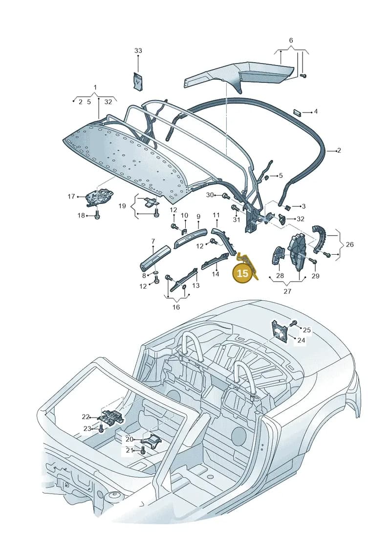 8S7898410 — Audi TT RS (2016-2023) diagram 850871100, position 15