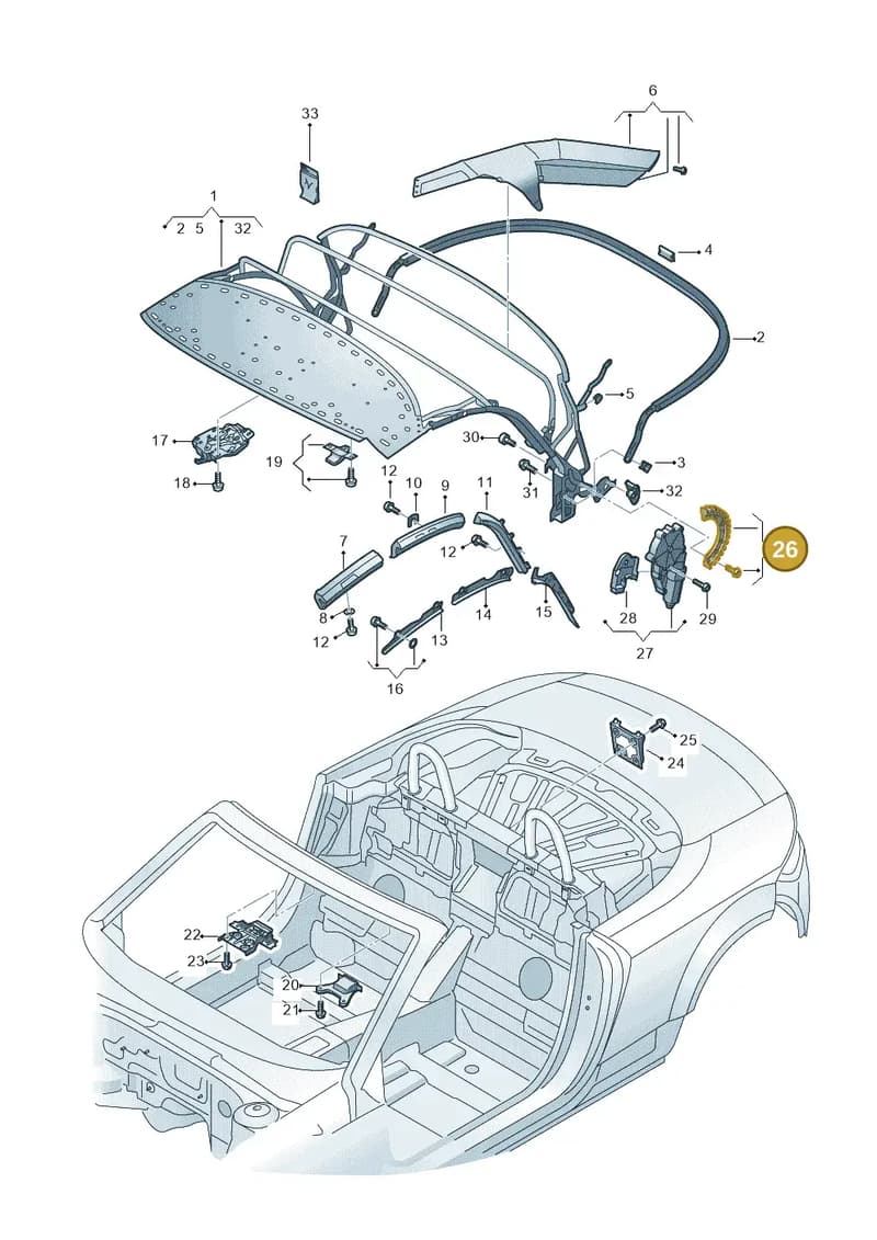 8S7898644 — Audi TT RS (2016-2023) diagram 850871100, position 26