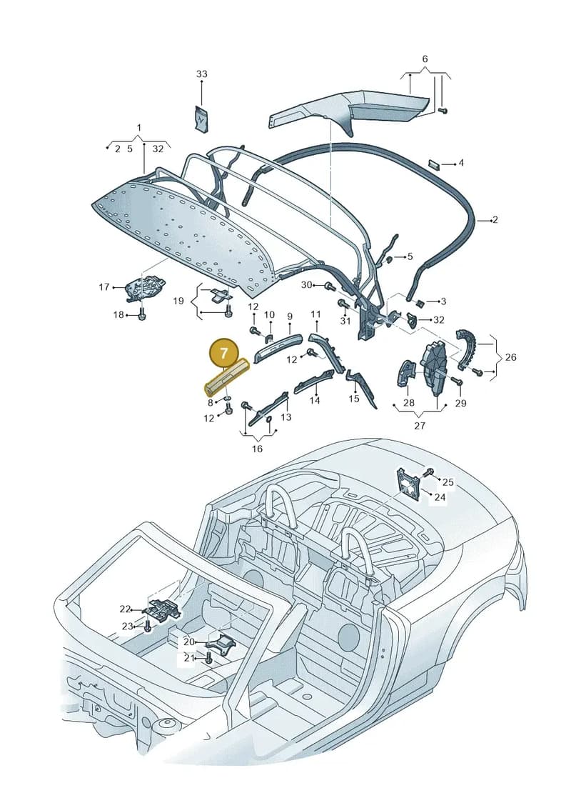 8S7898701 — Audi TT RS (2016-2023) diagram 850871100, position 7