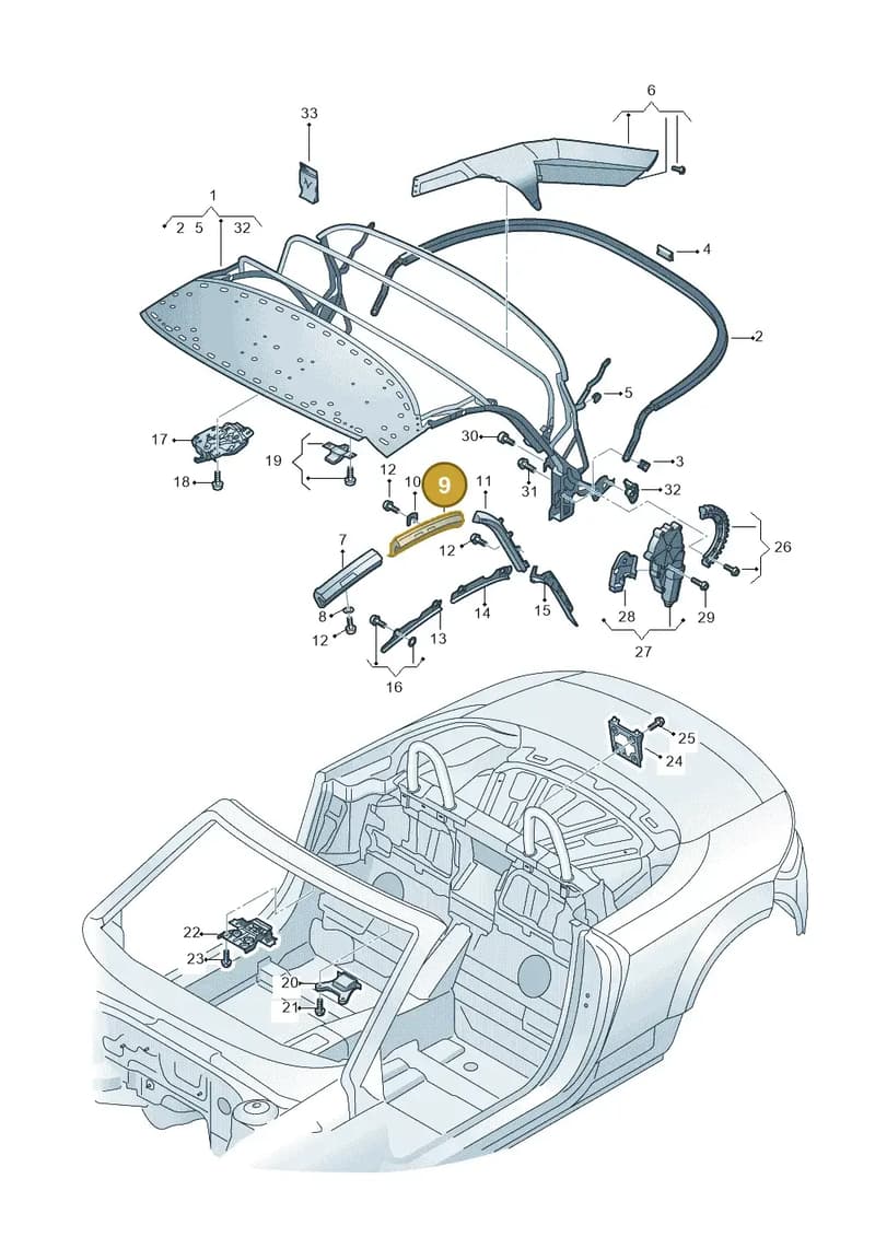 8S7898702 — Audi TT RS (2016-2023) diagram 850871100, position 9