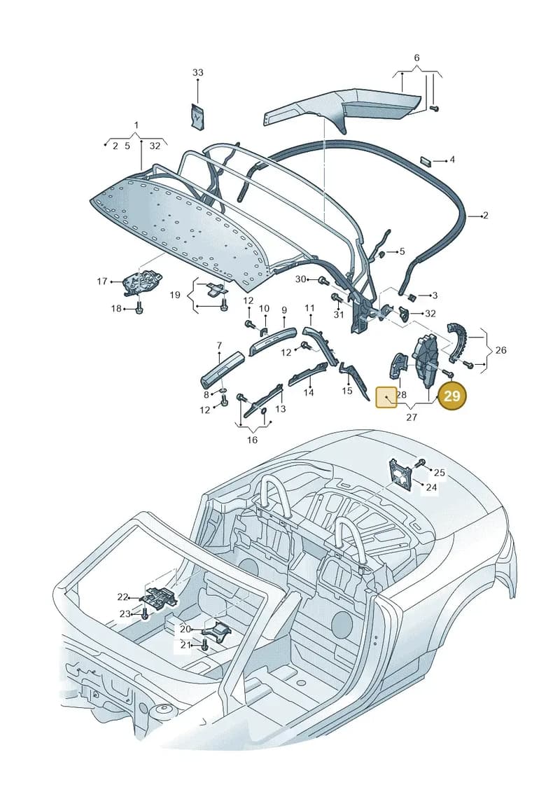 8S7898803 — Audi TT RS (2016-2023) diagram 850871100, position 29
