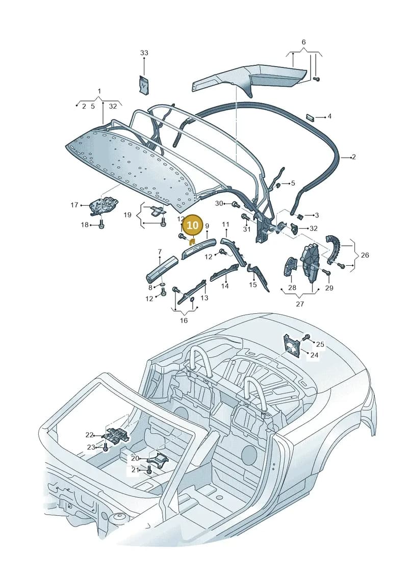 8S7898950 — Audi TT RS (2016-2023) diagram 850871100, position 10