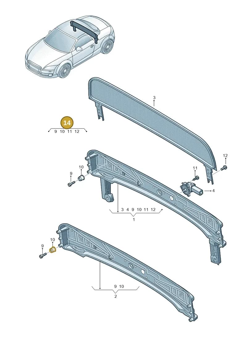 8S7898956 — Audi TT RS (2016-2023) diagram 850862300, position 14