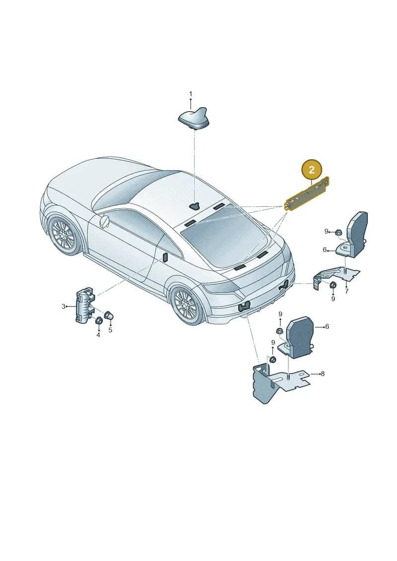 8S8035225D — Audi TT RS (2016-2023) diagram 850035100, position 2