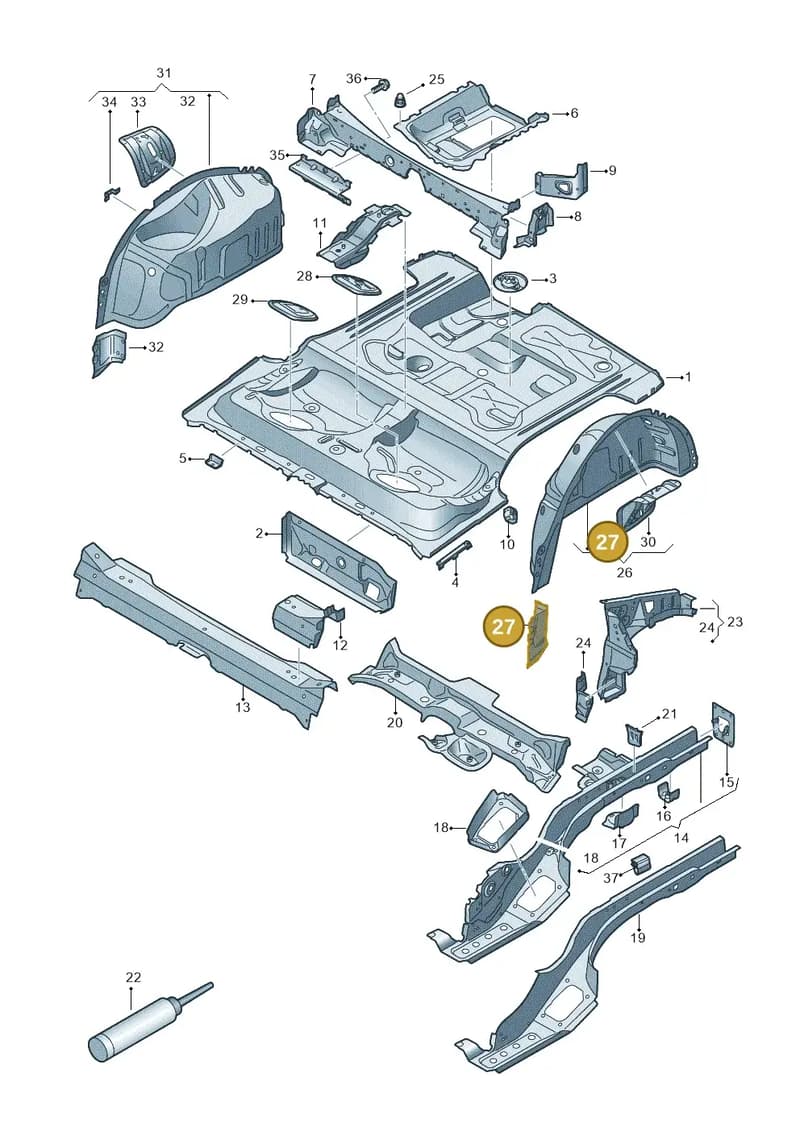 8S8802397 — Audi TT RS (2016-2023) diagram 850803100, position 27