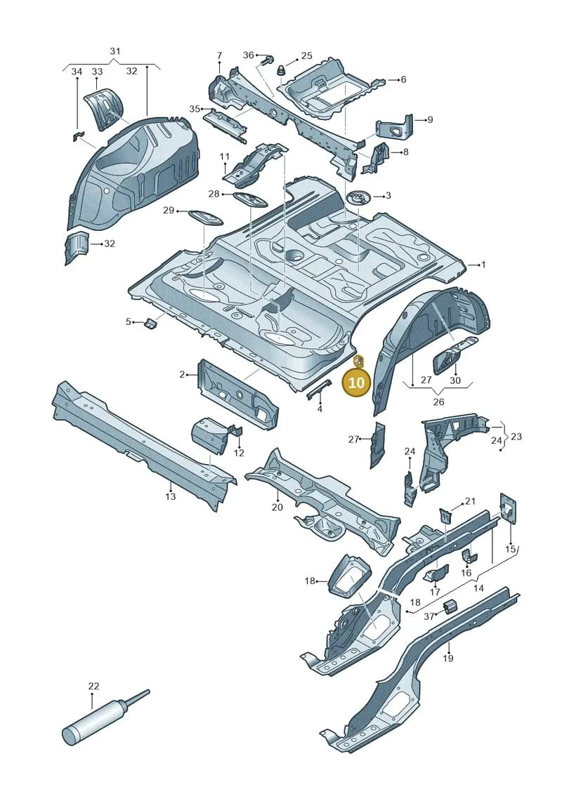 8S8803467 — Audi TT RS (2016-2023) diagram 850803100, position 10