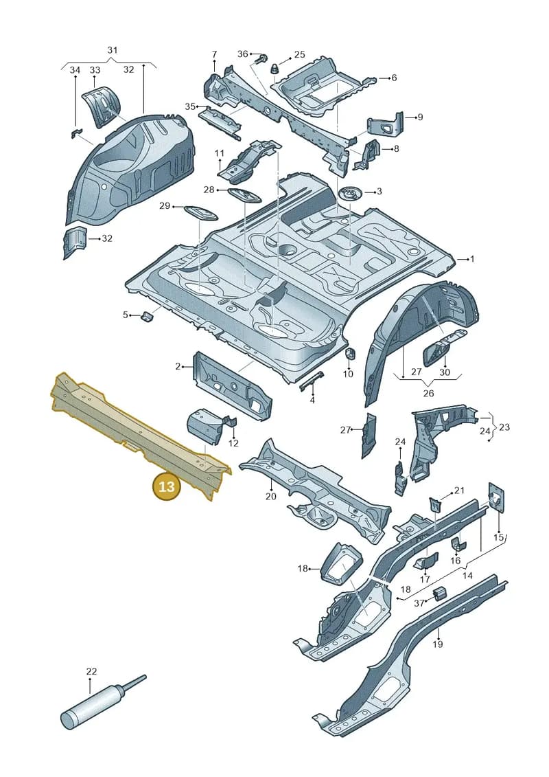 8S8803535 — Audi TT RS (2016-2023) diagram 850803100, position 13