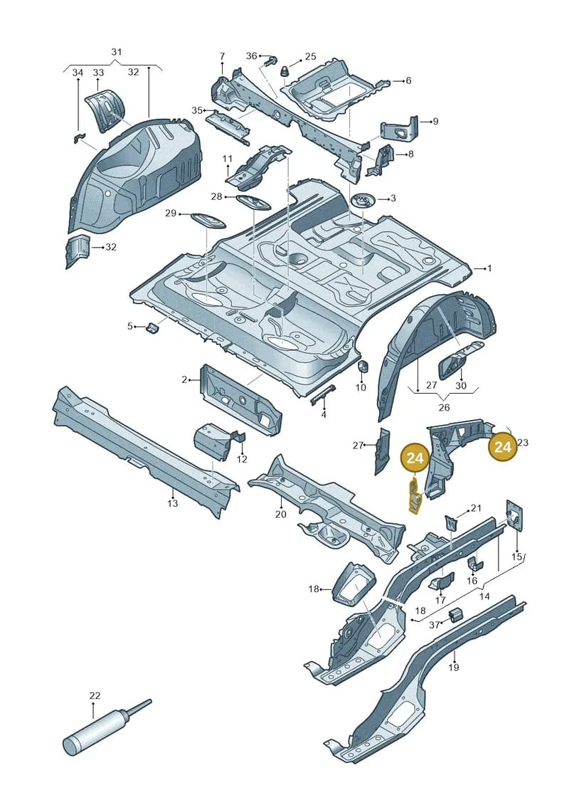 8S8803562B — Audi TT RS (2016-2023) diagram 850803100, position 24