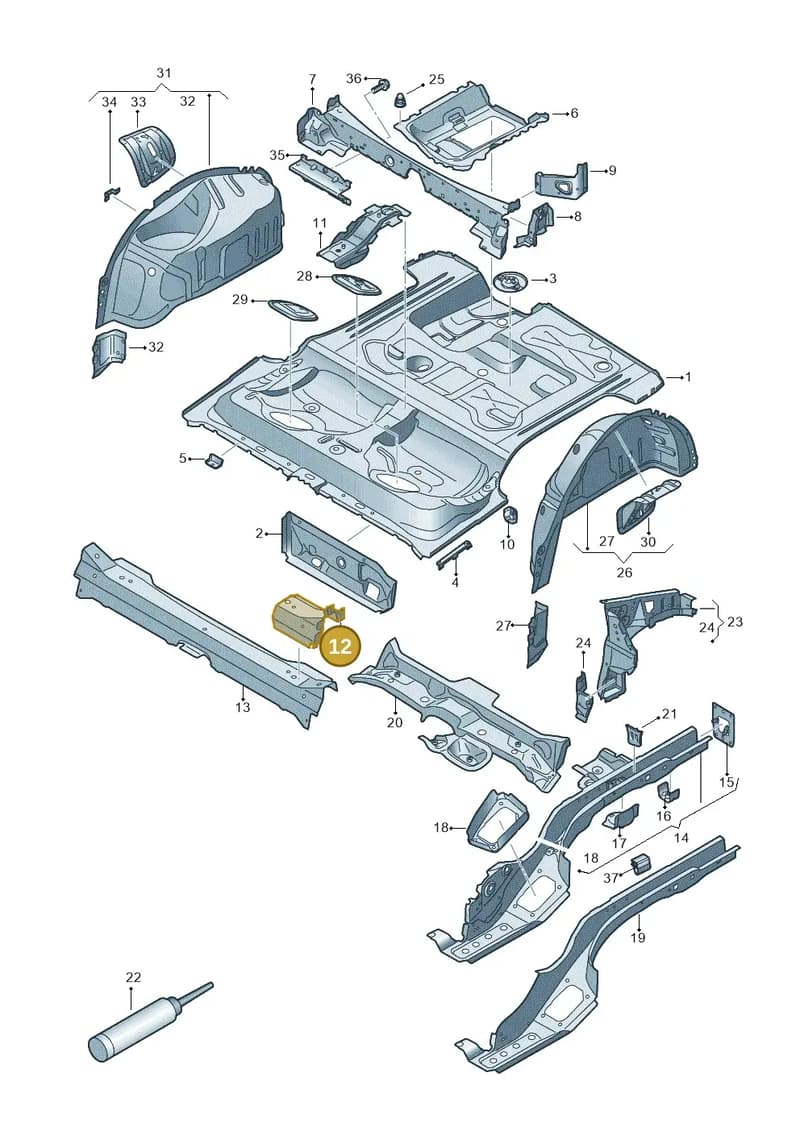 8S8803872 — Audi TT RS (2016-2023) diagram 850803100, position 12