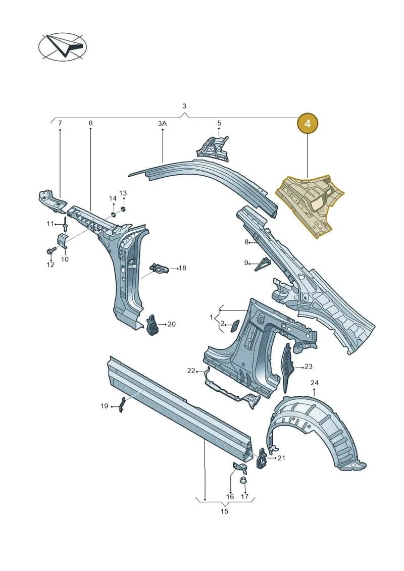 8S8809656A — Audi TT RS (2016-2023) diagram 850809000, position 4